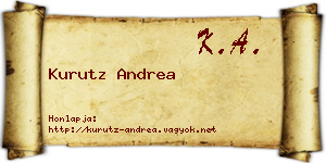 Kurutz Andrea névjegykártya