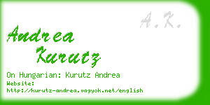 andrea kurutz business card